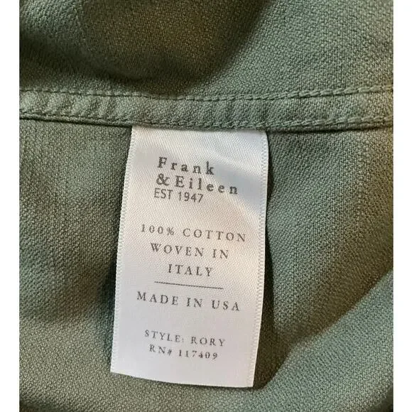 Frank & Eileen Famous Denim Rory Dress Maxi Shirtdress In Thyme Green Size XS - Picture 13 of 14